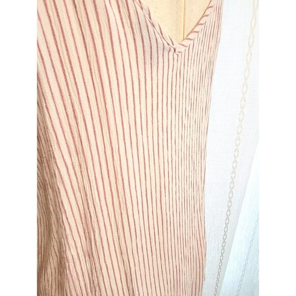 Torrid Tank Top Lace Up Spaghetti Strap Adjustable Brick Red Verticle‎ Stripe 1 - Picture 8 of 12